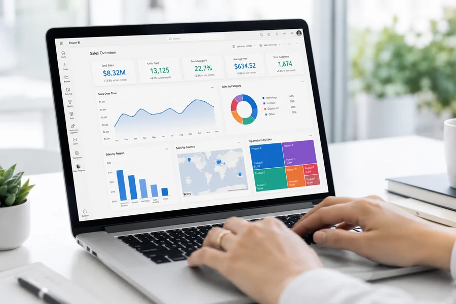 Dashboard de análisis de datos en Power BI creado por BIAI Technologies