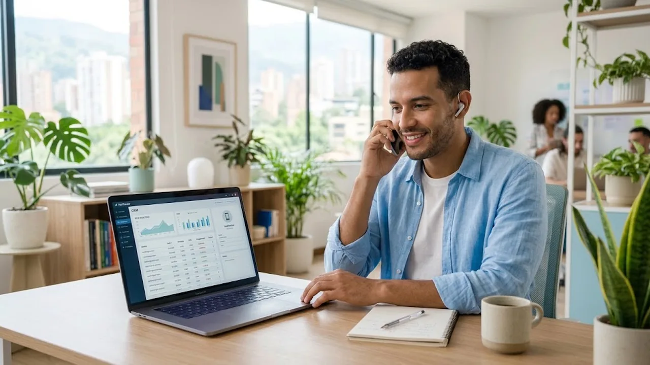 Agente de inteligencia artificial realizando prospección automatizada de clientes B2B